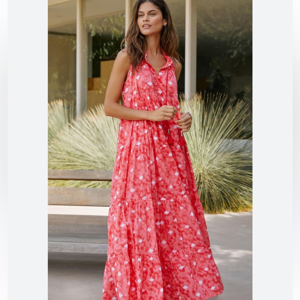 Anthropologie Red Maxi Dress